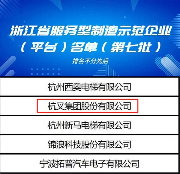 喜讯！广发体育
荣列浙江省服务型制造示范企业名单